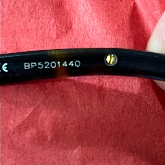 Prada Black Rectangular Women's Glasses with Gold Temples - Picture 4 of 16